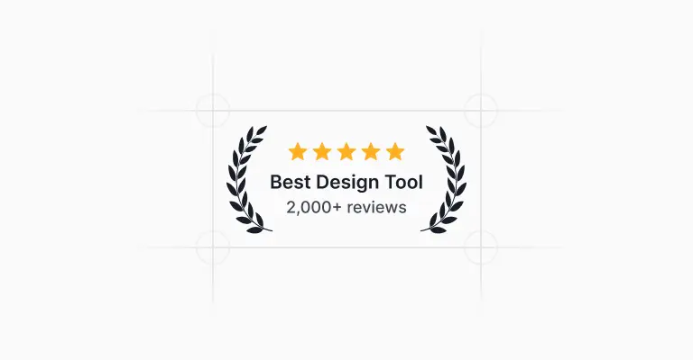 Rating badge and stars